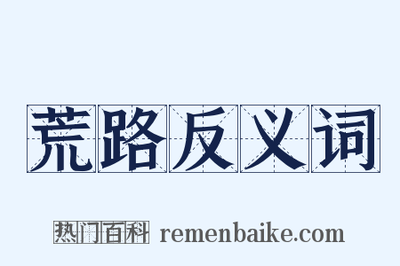 荒路反义词是什么意思的图片